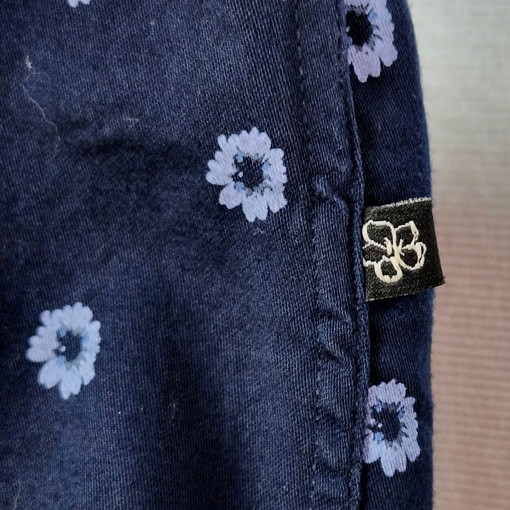 Ted Baker Kymsho Short Sleeve Ditsy Floral Shirt Size 5 Slim Fit XL Navy‎ - Picture 4 of 7